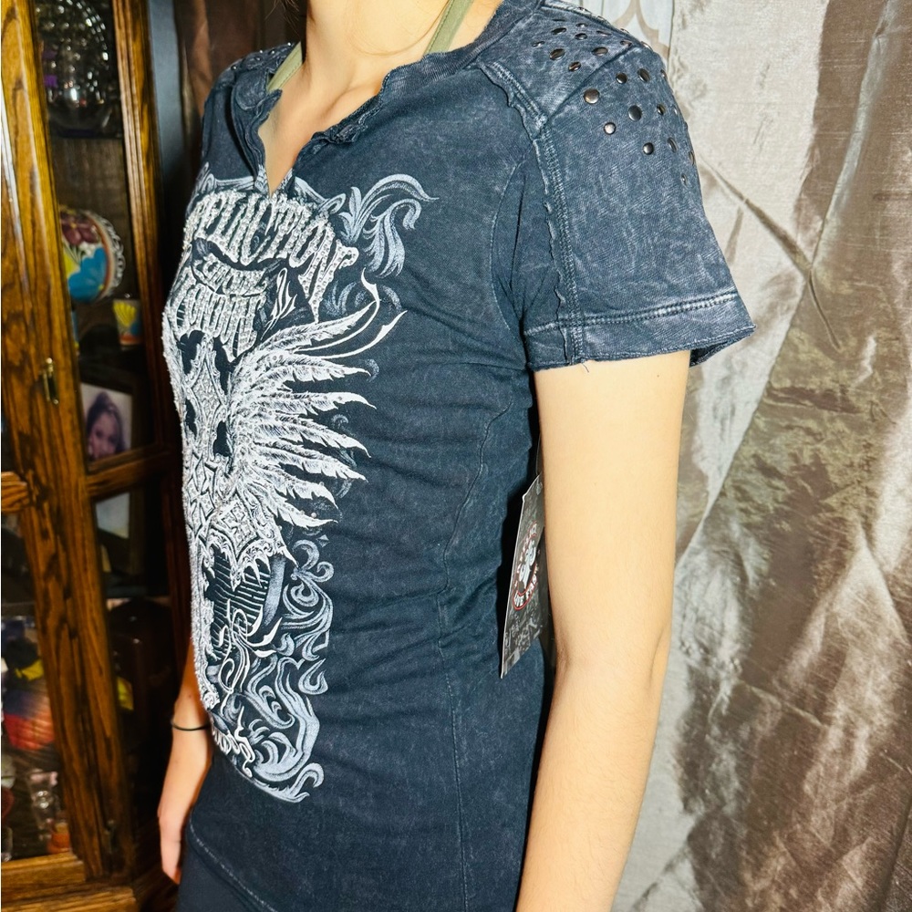 Affliction NWT WOMES TOP - Picture 10 of 14